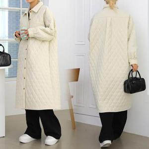 [강물처럼]위쉬몰 LY 다이아패딩롱남방자켓(Q273H312) 빅사이즈