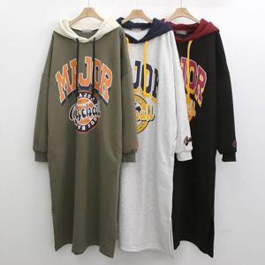 [강물처럼]빅사이즈사랑해요 K524L311 메이저후드기모원피스 PO