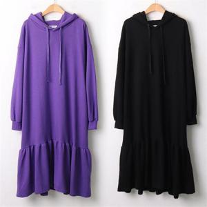 [강물처럼]위쉬몰 RA 롱플레어후드원피스(A787H210) 빅사이즈 (9