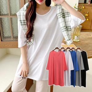 [강물처럼]위쉬몰 IL 심플리라운드롱반팔티(G569H503) 빅사이즈