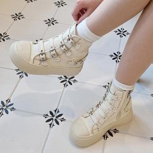 [디자이어로즈][디자이어로즈] 여성 키높이신발 옆지퍼 하이탑 (