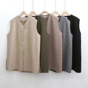 [강물처럼]빅사이즈사랑해요 K413L210 심플오픈메이드울조끼 BQ