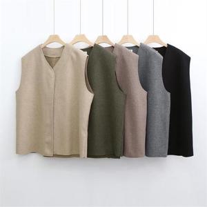 [강물처럼]빅사이즈사랑해요 K403L209 절개오픈울메이드조끼 BQ