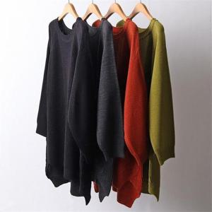 [강물처럼]빅사이즈사랑해요 I036L209 나그랑라운드넥니트티 EB