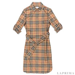 라프리마 버버리 코튼 웨이스트 셔츠 드레스 8063498