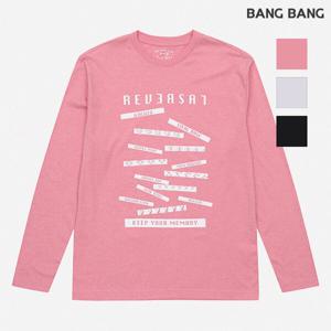 [뱅뱅]공용 레터링 박스그래픽 긴팔 티셔츠 (NTH236)