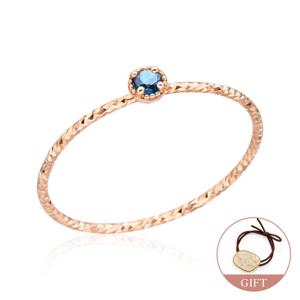 [비앤비골드] (3월베스트) 14K 청다이아 금사 컷팅 텐션 반지 NPR21633