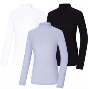 [콜핑]LD18 여성 봄/여름 ICE-BORN 스트라이프 냉감 하이넥 티셔츠 KVT4361W