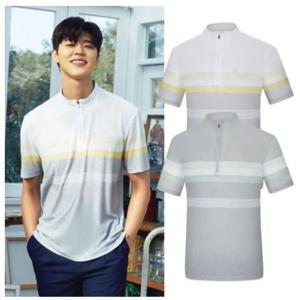 [콜핑]LD18 남성 여름  ICE-BORN 냉감 집업반팔티셔츠 KVT4940M