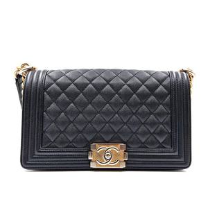 (명품) 샤넬 캐비어 금장 보이백 미듐 12092403