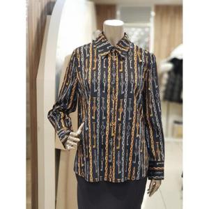 미니멈 세이브존01 체인 프린트 블라우스 MXAAWB1230