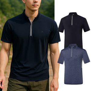 콜핑 남성 아이스본 냉감 신축 등산 반팔 반집업 티셔츠 GS