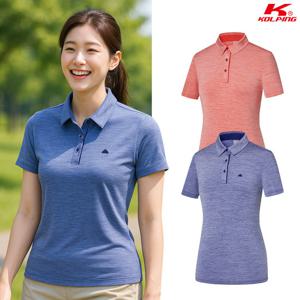 콜핑 여성 아이스본 냉감 멜란지 등산 반팔 카라 티셔츠 GS