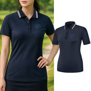 콜핑 여성 냉감 스트라이프 등산 반팔 카라 티셔츠 GS