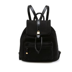 [헤지스] [아카이브H] 블랙 나일론 H LOCK 플랩 백팩 M(HIBA5E025BK)