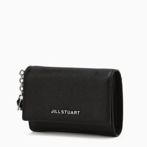 [질스튜어트] 블랙 키 참장식 소가죽 3단 반지갑  JAWA5E201BK