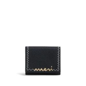 마르니 로고 자수 가죽 지갑 PFMO0105U1P6533