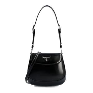 프라다 클레오 브러시드 레더 미니 숄더백 블랙 1BH188 HOM ZO6 F0002