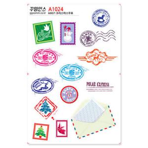 아트박스/꾸밈인스 A1024-꾸밈인스스티커_크리스마스우표