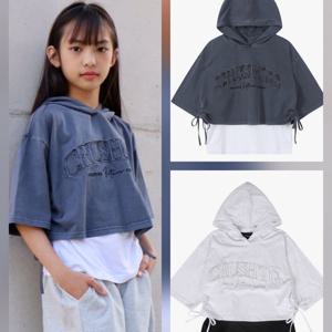 [더데이걸]셔링 반팔 후드 나시세트 TGMH25501