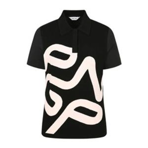 [핑]여성 니트하이브리드 반팔 티셔츠  121E2TO482_BK_YS