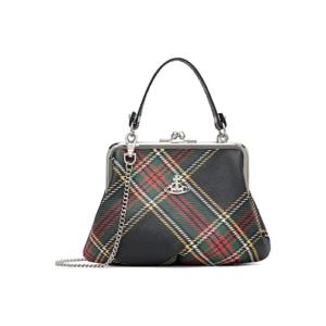 비비안웨스트우드 토트백 그린   레드 그래니 프레임 핸드백 252314F046004