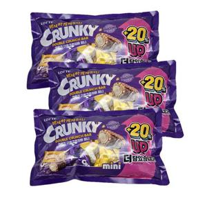 롯데웰푸드 크런키 더블크런치바 미니 513g x 3개