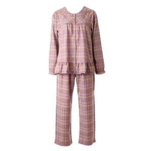 비너스  여성 부드럽고 따뜻한 기모 심플 체크 선염 파자마(VPA4555W)