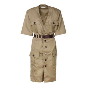 생로랑 미디 원피스 790089Y3A992611 Beige