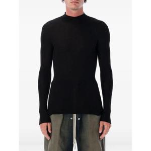 릭오웬스 모크 넥 골지 스웨터 RU02E1638RIBM09