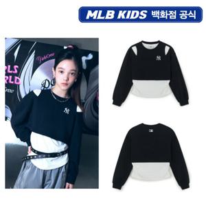 [MLB키즈PG] 스트릿 베이직 여아 레이어드 맨투맨 (7FMTB2554-50BKS)