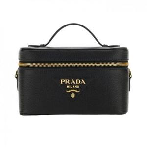 프라다 삼각로고 베니티 코스메틱 케이스 레더 가죽 미니 토드백 블랙 1BH202 2DKV F0632