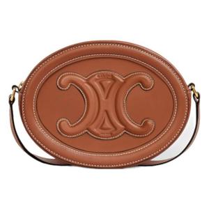 셀린느 여성 퀴르 트리옹프 오벌백 TAN TU 198603DXC04LU