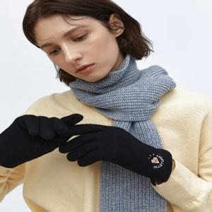 [질스튜어트] 블랙 로고장식 울혼방 스마트터치 장갑  JAGV4F211BK