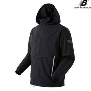뉴발란스 NBNAB17013-BK ACTIVE RUN 웜업자켓 디테쳐블 후드 공용 트레이닝 바람막이