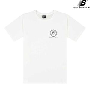 뉴발란스 NBNEB46103-WH Hoops 서클로고 반팔티 남녀공용 티셔츠