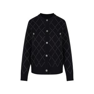 올리비아하슬러 싱글 아가일 가디건_OHEWSW110