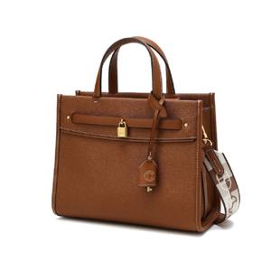 [헤지스] 아카이브H브라운 레더 H LOCK 토트겸 숄더 M(HIBA5E002W2)