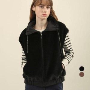 올리비아로렌 MG01 리버시블 인조퍼 베스트 VOBJF4W9311