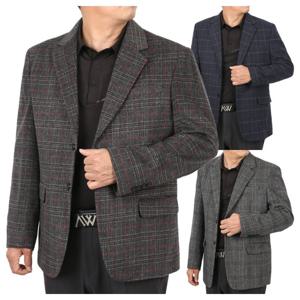 남자 고급 클래식 체크 울 정장 콤비자켓 DA-COW-Q001-네이비