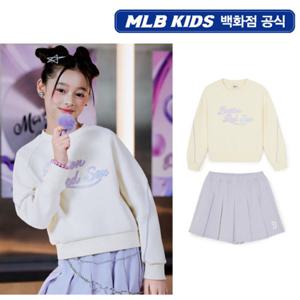 [MLB키즈PG] 스포티브 애슬레저 여아 카라 아동 맨투맨세트 (7FS2A0361-43NBL)