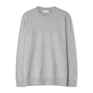 남자 로이 워셔블 모달 라운드 긴팔 니트티 SG-KN-Q027-그레이