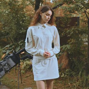 챌린저 여성 트리코트 카라넥 긴팔티셔츠 샌드 CHD3WLT4731SD