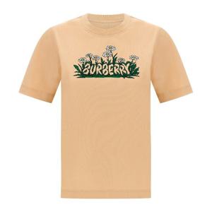 버버리 자수 플로럴 디자인 프린트 티셔츠 8102402 TEACUP