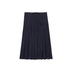 프라다 실크 플리츠 미디 스커트 P145VGSOOO18X7