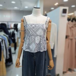 [잇미샤][잇미샤] 스트랩 페플럼 탑 블라우스(ITP7WBL710)_DG