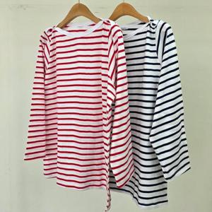 [강물처럼]빅사이즈단가라티 U217L504 세인보트넥줄지루즈티 LY