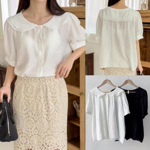 [강물처럼]위쉬몰 GO 레이이중카라블라우스(U216H504) 빅사이즈