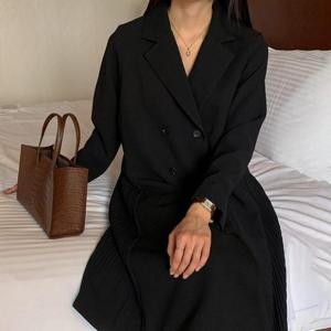 [강물처럼]빅사이즈레이어드원피스 P217L504 테일러더블주름원피