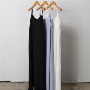 [강물처럼]빅사이즈사랑해요 J263L208 플레어끈나시롱원피스 MO